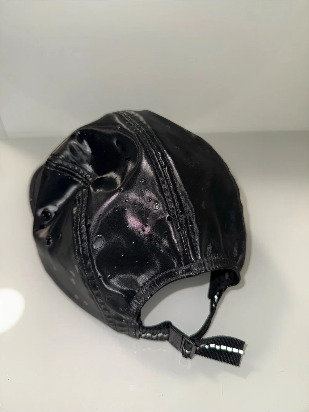 Supreme Black Shiny Water Drops 5-Panel Cap - Picture 11 of 14